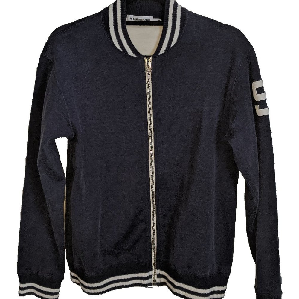 •Bape Zip up Varsity Sweater•